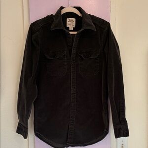 Blake Shelton for Lands End Charcoal Button-Up Corduroy Shirt